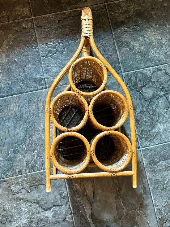 Other - Vintage rattan wine rack